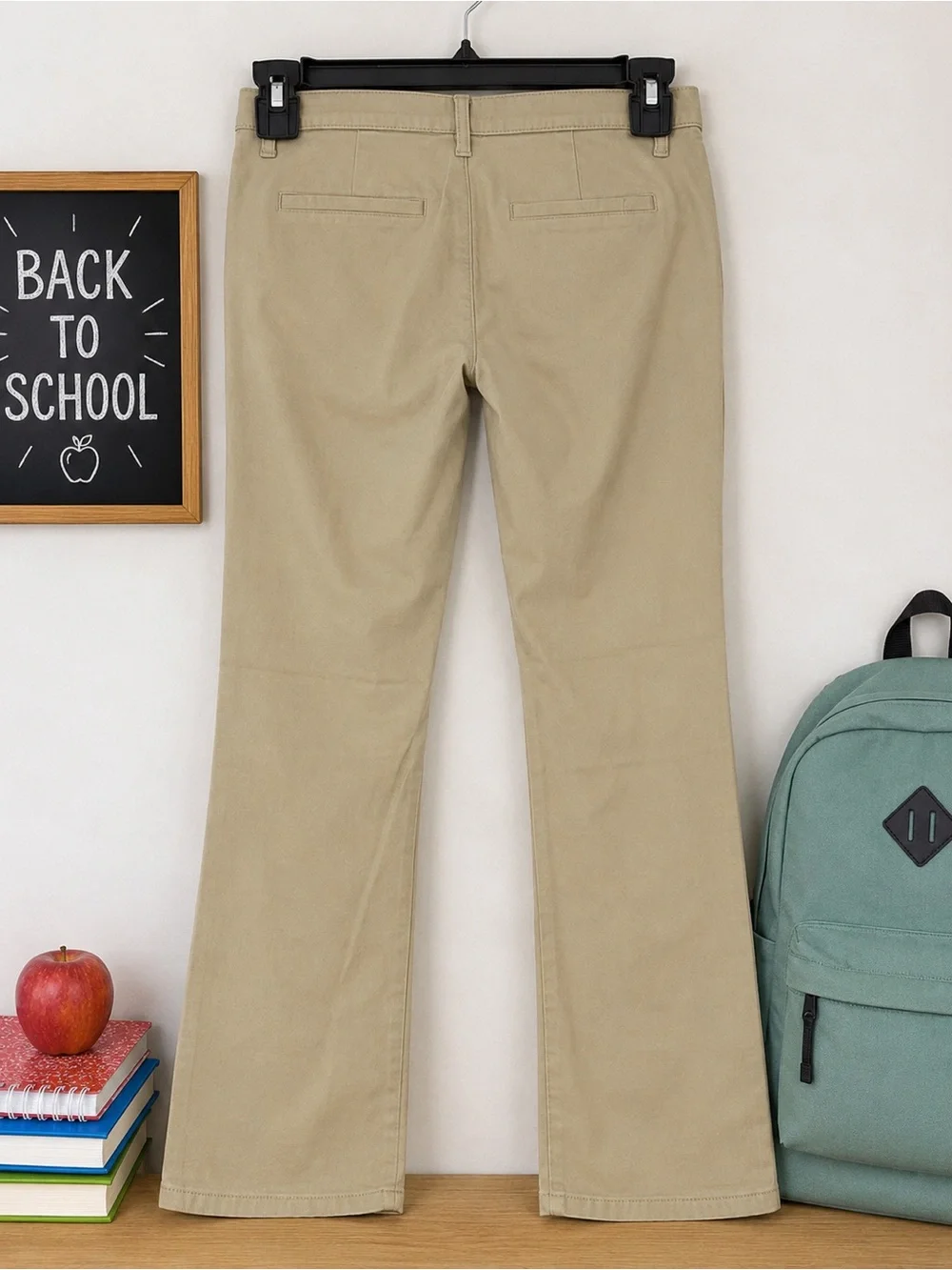 The Children’s Place Girls Khaki Uniform Pants Adjustable Waist Size 12 NWOT